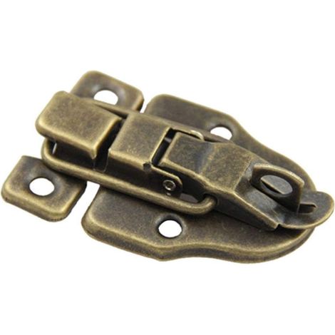 Loquet à bascule en métal pour boîte à vis - Couleur bronze (1/5)