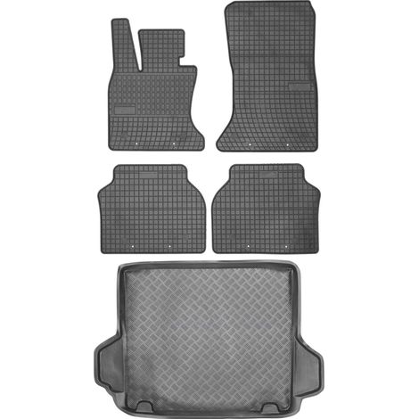 BMW Serie 5 F07 Gran Turismo Liftback (2009-2017) - Juego de alfombrillas de goma para coche + alfombrilla para maletero