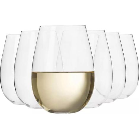 Verres à Vin Blanc 550 ml – Lot de 6 – – Cristal Sans Plomb – Design Élégant et Moderne (1/5)
