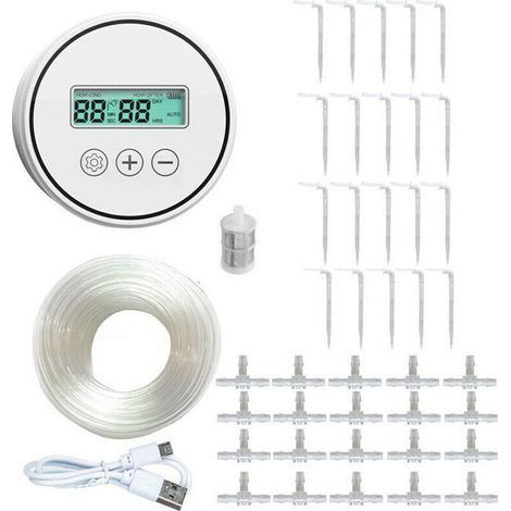 Ensemble de système d'irrigation automatique d'intérieur pour la maison Ensemble de dispositif d'arrosage automatique intelligent paresseux Plantes de bonsaï Ensemble de système d'irrigation par aspe, (1/5)