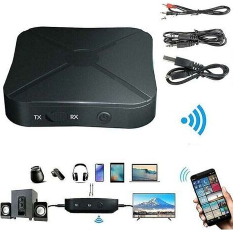 Adattatore audio stereo wireless per TV con trasmettitore e ricevitore Bluetooth 2 in 1 (1/4)