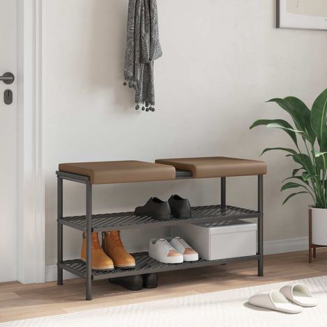 vidaXL Cuscino per panchina 2 pz Similpelle Cappuccino (1/5)