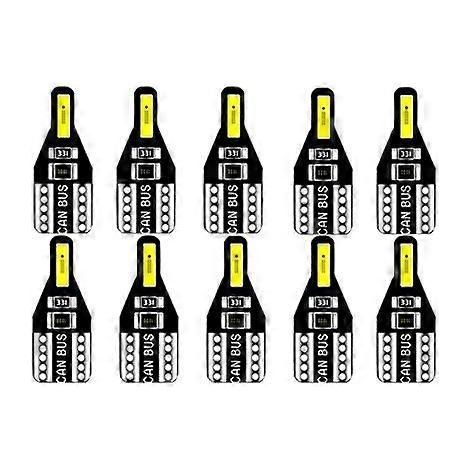 10 Stück T10 W5W LED-Autoinnenraumlampen 12V, kompatibel mit Avensis, Mokka, Focus 2, 3 und Fiesta, helles weißes Licht