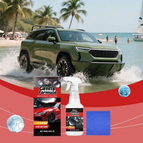 Car Ceramic Coating Kit - Paint Care, Polishing, Coating, Hydrophobic Gloss, Daily Maintenance - 414ml + Towel1