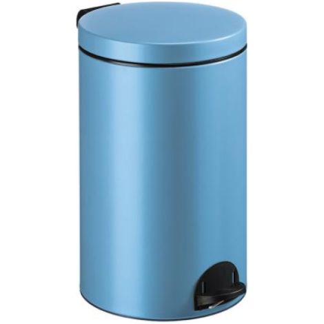 Poubelle à pédale Sanelia - seau antibactérien - 20l - bleu pastel mat - RAL 5024 (1/3)