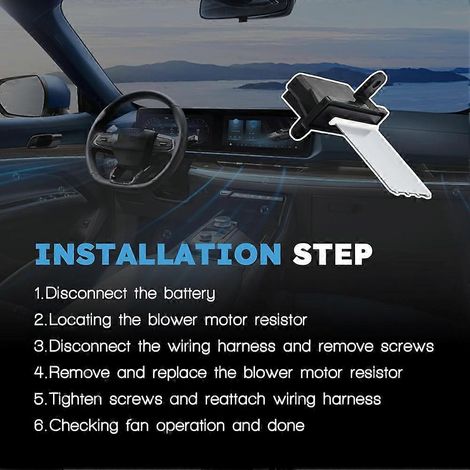 Résistance de moteur de ventilation compatible avec Nissan Micra (mars 2012-2021), Note (2015-2019), NP300 (2009-2019) référence d'origine : 27150EY00A (1/5)