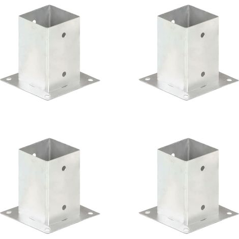Ancres de poteau 4 pcs Métal galvanisé 91 mm (1/5)