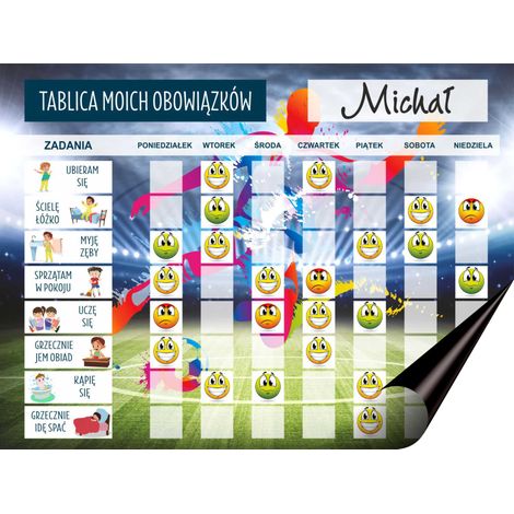 Planificateur magnétique pour réfrigérateur. Tableau de motivation magnétique pour enfants. (1/5)