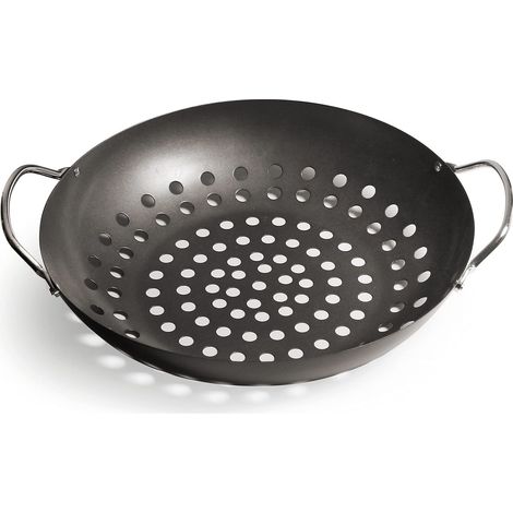 Enders Padella per le verdure in Acciaio rivestito antiaderente con manici - Accessorio per il barbecue e la griglia a gas 8790