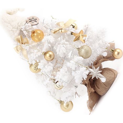 GARRYFIZH Décoration miniature de sapin de Noël de 50 cm avec lumières LED, idéale pour une table de bureau.