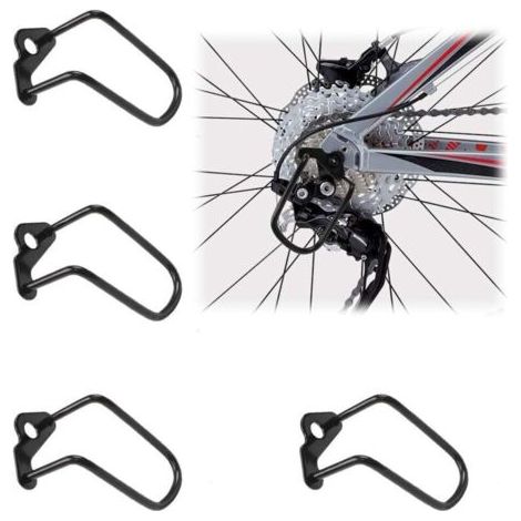 BUNTHAUS Lntyq Vélo Dérailleur Arrière Garde Support 4 Pièces Vélo Dérailleur Arrière Garde Protecteur de Dérailleur Arrière de Vélo Dérailleur arrière réglable en Acier pour Equipement de Vélo VTT