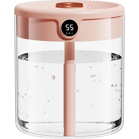Humidificateur de Chambre, 2Lpour Chambre Simple, Humidificateur d'air Chambre automatique, Humidificateur Diffuseur pour Plantes de Bureau (Rose) (1/5)