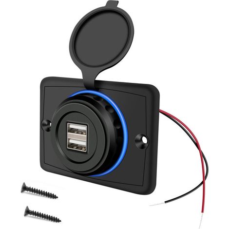 Prise Usb 12v Port Usb 12v Double Prise Usb Camping Car 12v, 3.1a Usb Chargeur Pour Voiture, Chargeur Usb De Voiture Pour Voiture Bus Camping Car Bateau