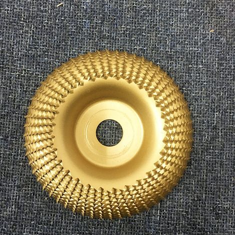 Woodworking Grinding Wheel Engraving Disc Carbon Steel Angle Grinder Wheel 16mm ID 100mm OD, Gold (1/5)