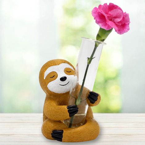 Vase Décorative avec Tube à Essai Sloth Animal Cartoon en Résine Innovante pour Décor Maison
1 vase décoratif en résine synthétique, tube à essai 1.18x3.94in (1/5)