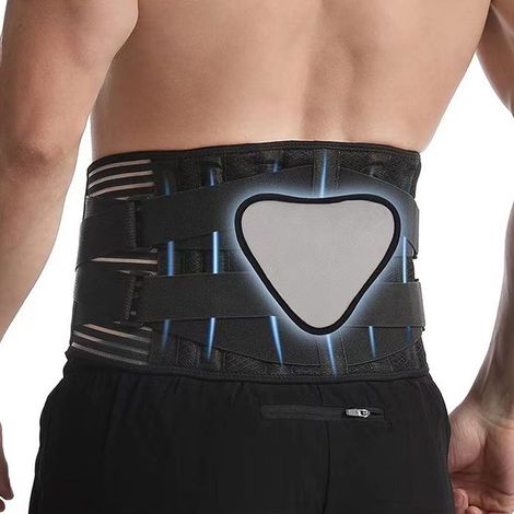 Ceinture de soutien dorsale, ceinture de soutien dorsale respirante pour le travail, ceinture de soutien de la taille antidérapante (1/4)