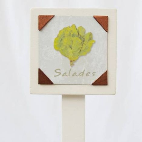 Étiquette en bois pour potager - Salade (1/3)