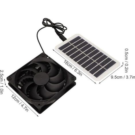 Kit de Ventilteurs de Pnneux Solires Ventilteur D& 39extrction à énergie Solire 15 W Ventilteur D& 39extrc TURBINE DE VENTILATION (1/5)