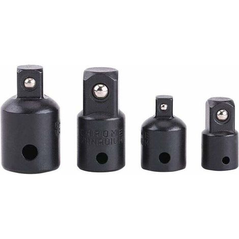 Jeu de 4pcs Adaptateurs Augmentateurs et Réducteurs 1/2, 3/8, 1/4 pour Douilles aux Clefs