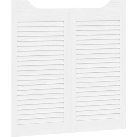Maison Exclusive - Schwingtüren 2 pcs Weiß Massives Kiefernholz
