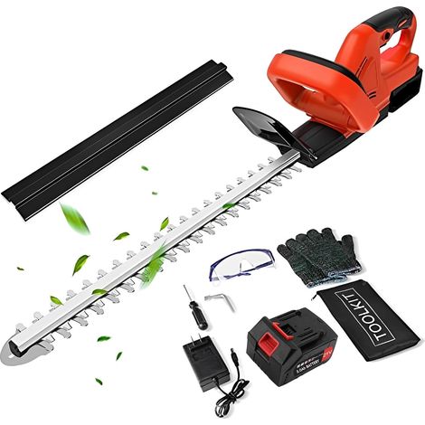 Taille-haie sans Fil 22 Pouces 21V 500W Taille-haie avec Lame à Double Action 3/5quot Capacité de Coupe électrique for Bush Lawn Garden (1/5)