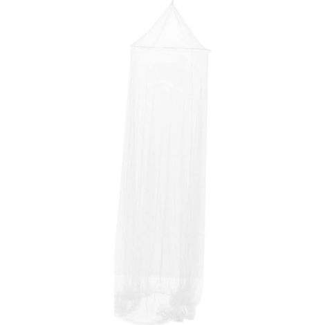 Ciel de lit conique en polyester blanc avec ventilation et design (1/4)