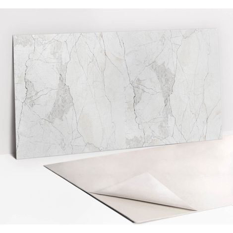 Panneaux muraux autocollants en vinyle imperméable - Marbre délicat 100 x 50 cm (1/5)