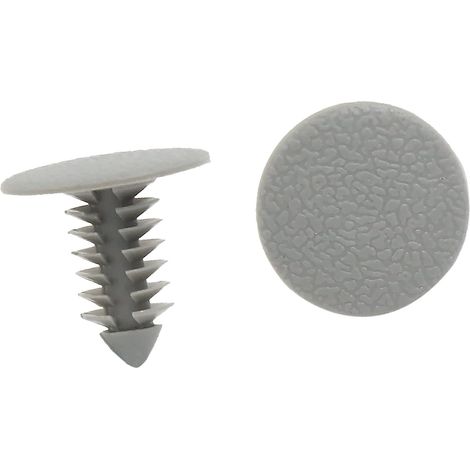 Plastic Trim Clips 8 mm Bumper Door Rivets Fixing Grey (Set of 50) (1/5)
