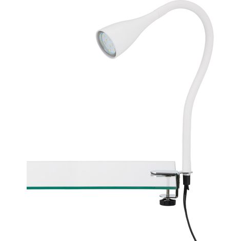 Spot, Lampe de Bureau Pince LED, liseuse, Flexible, Métal, GU10, 3 W, Blanc (1/5)