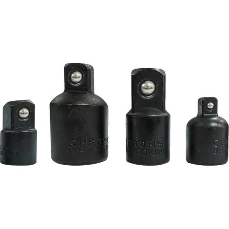 Steckdosenadapter-Set, Chrom-Molybdän-Konstruktion, Vielseitige Kompatibilität, 4PCS Set Schwarz (1/2)