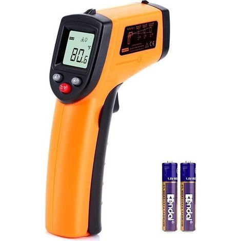 Thermomètre de cuisine - MINGMEI - Infrarouge Laser -50°C à 400°C - Écran LCD Rétroéclairé - Mesure Sans Contact (1/4)