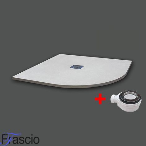 Piatto Doccia 80X80 cm Semicircolare Vulcano Line Slim Bianco In Resina Sintetica e Polvere Di Marmo Con Piletta In Omaggio - FRASCIO