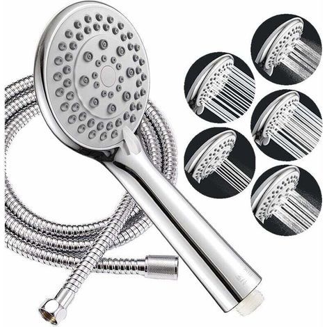 Pomme de douche grande. en economisant de L'eauDouchettes de salle de bain. Pommeau de douche anti calcaire. tuyau flexible en acier inoxydable de 150 cm (1/4)