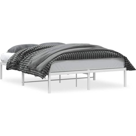 Maison Exclusive - Estructura de cama de metal blanca 135x190 cm