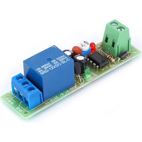 Module de relais JK02 DC12V avec minuterie de déclenchement et interrupteur d'arrêt (module 5S) (1/5)
