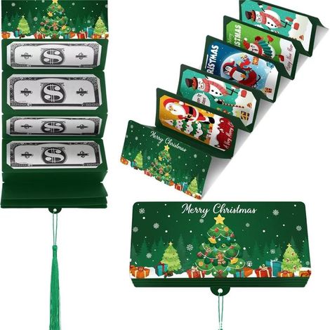 Enveloppe Pour Argent De Noël - 10 Emplacements Pour Cartes-Cadeaux - Pour Hommes Et Femmes - Lot De 3 (1/5)