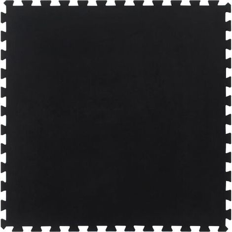 Dalles de sol en caoutchouc noir, 12 mm d'épaisseur, 100 x 100 cm