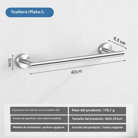 Rack De Toallas De Acero Inoxidable 304 Soporte Pesado Para Baño Gancho Adhesivo Anillo De Toalla Portador De Papel De Toalla Gancho De Bata Montaje En Pared (1/5)