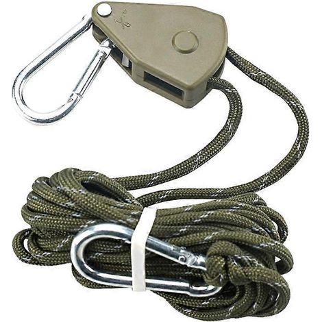 Cordon de suspension à cliquet réglable pour ventilateur de tente, lampe de culture et poulie (1/5)