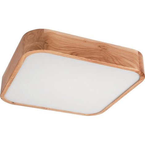 [NEUWERTIG] B-Ware Envostar Gaspar Deckenleuchte Lampe Holz Eckig 45x45 Cm Deckenlampe Lampe Spot