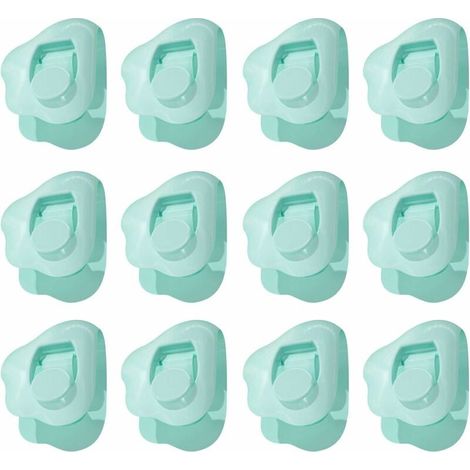 Bettbezugclips, 12 Stück, wolkenförmige, nadelfreie, rutschfeste Bettbezugbefestigungen, Bettbezugclips, Bettbezugclips zum Fixieren der Bettdecke (Grün) - Fei Yu (1/4)