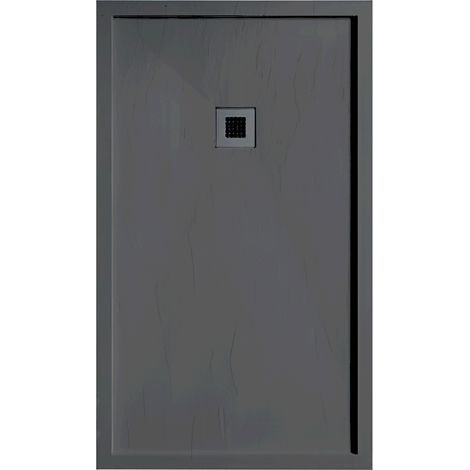 Receveur de douche 90 x 140 cm extra plat anthracite en résine minérale SARIN Couleur du receveur
