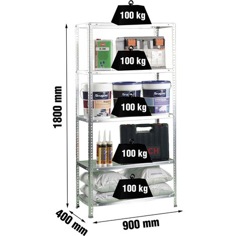 simonrack Comfort 5/400 Scaffale galvanizzato 5 livelli