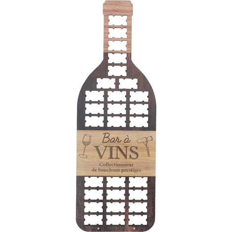 Bouteille porte-bouchons murale bar à vins