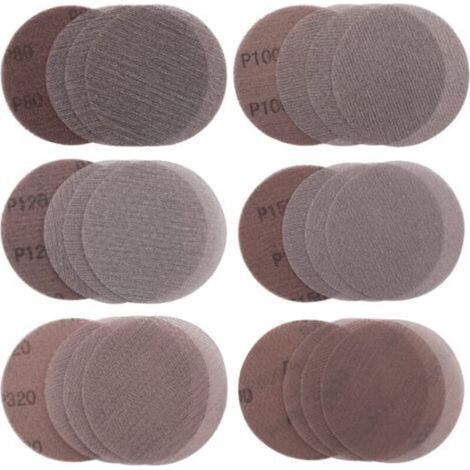 125 mm, 30 Stück, Holz – 30 Stück 125-mm-Schleifscheiben mit Siebgewebe, Schleifgitter, Körnung P80/P100/P120/P150/P320/P600, Schleifscheiben, Schleifpapier für staubfreies Holzschleifen (1/4)