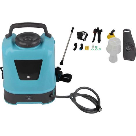 10-Liter-Elektrosprühgerät, blau, akkubetrieben, mit Griff, 100–240-V-US-Stecker