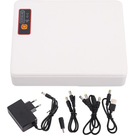 Gruppo di continuità Asixxix, mini batteria di backup UPS con capacità di 15.600 mAh e protezioni multiple, per modem router, telecamere di sicurezza, smartphone (spina UE)