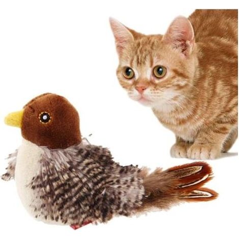 Oiseau - Jouet Interactif Pour Chat - Sons Réalistes Et Mouvements Automatiques - 14 x 7 cm - 1 Pièce (1/5)