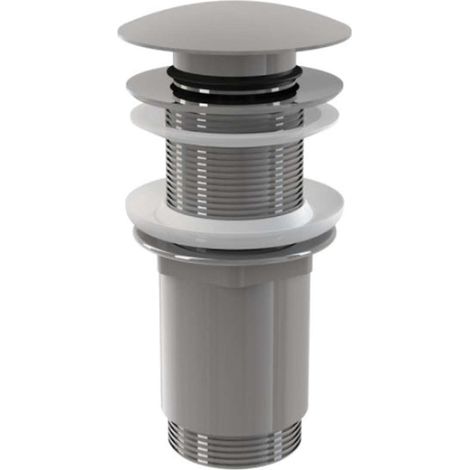 Scarico per lavello in metallo da 5/4" con chiusura a scatto, SENZA troppopieno, tappo grande (1/3)