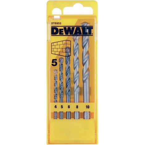 DEWALT Masonry Drill Set 5 Piece 4-10Mm